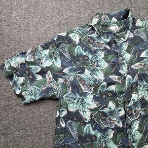 Goouch Shirt Mens S Relaxed Fit Multicolor Floral 100% Silk Lightweight Vtg